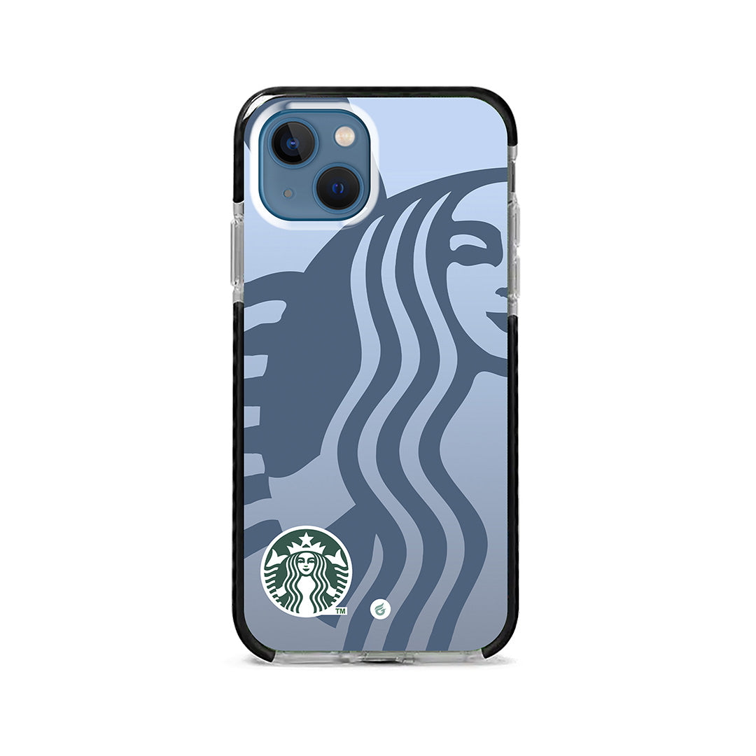 Starbucks Logo Printed Case (Sierra Blue Silicon)