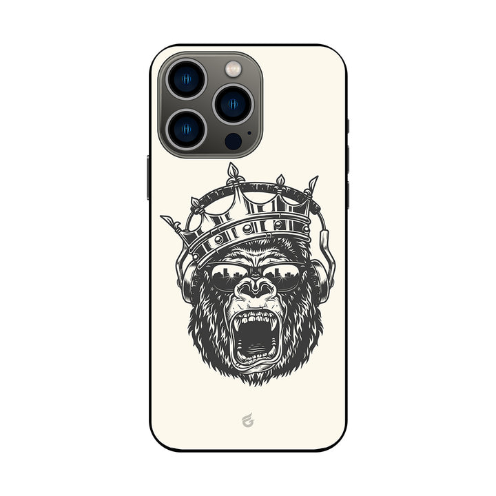 Dark Monkey Sketch with Crown For iPhone Case