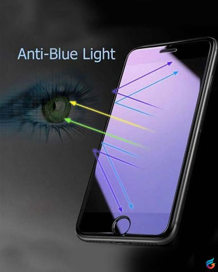 Blue Matt Tempered Glass for iPhone - Fitoorz