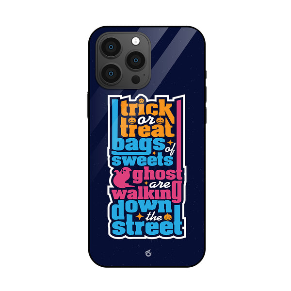 Trick or Treat Halloween Glass Case for iPhone