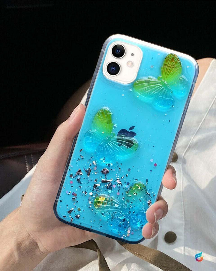 Cute Butterfly Bling Glitter Case for iPhone XS - Fitoorz