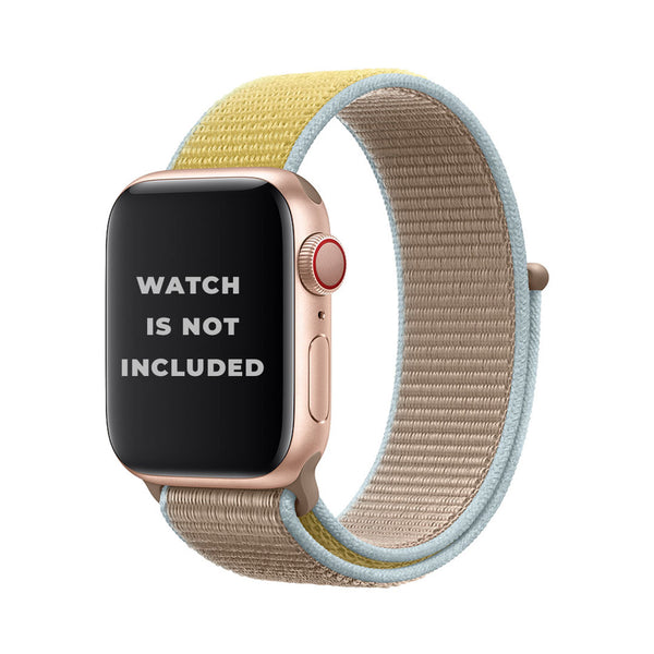 Khaki Yellow Sports Loop iWatch Strap for 42/44/45mm