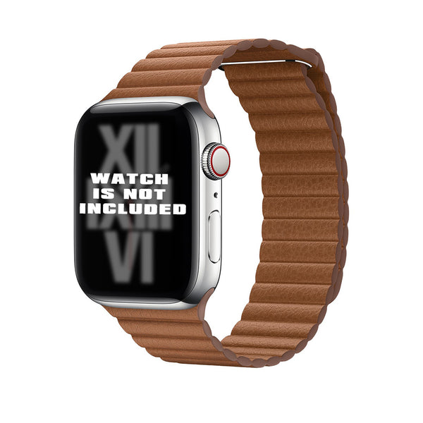 Saddle Tan Magnetic Leather i Watch Strap 42mm & 44mm