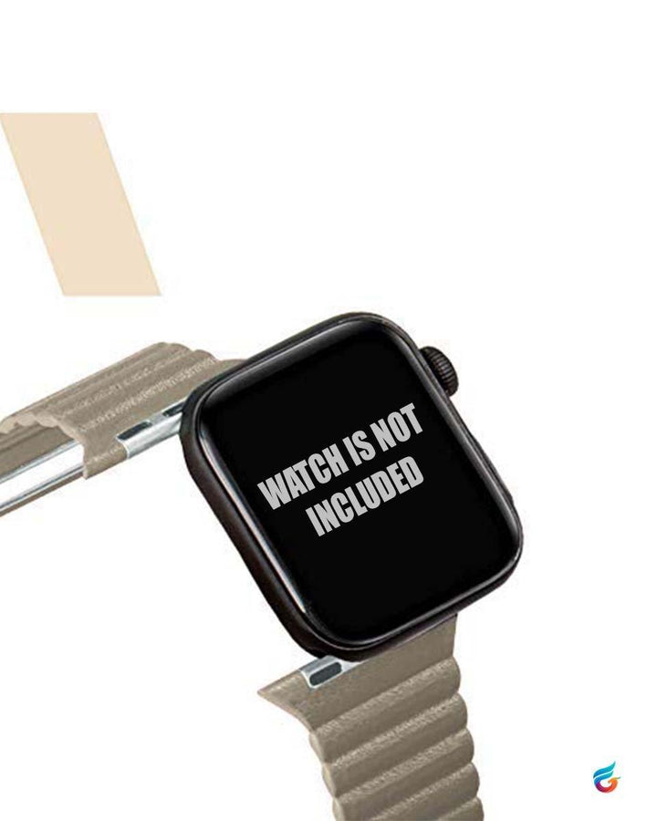 Beige Magnetic iWatch Leather Strap 38/40/41mm - Fitoorz