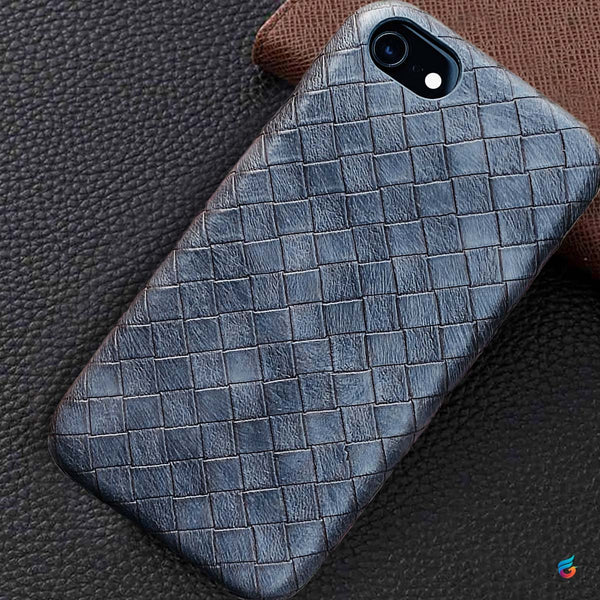 Vintage Premium Leather Braided Case for iPhone SE 2020