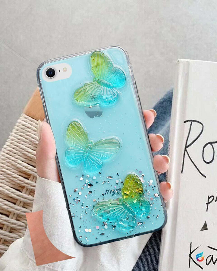 Cute Butterfly Bling Glitter Case for iPhone X - Fitoorz