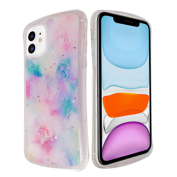 Nebula Glitter Gradient Soft iPhone Case for iPhone 11