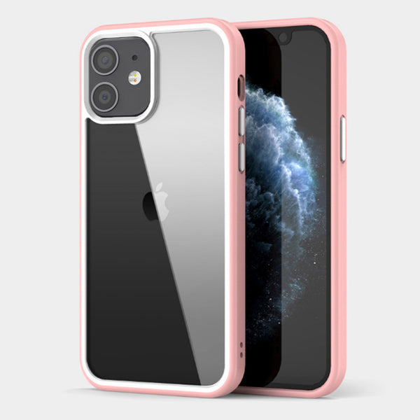 Ultimate protection Pink clear transparent iPhone 12 Cover-fitoorz