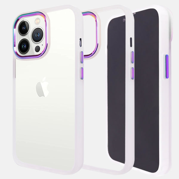 Iridescent Metal Camera Protection iPhone 13 Pro Cover-fitoorz