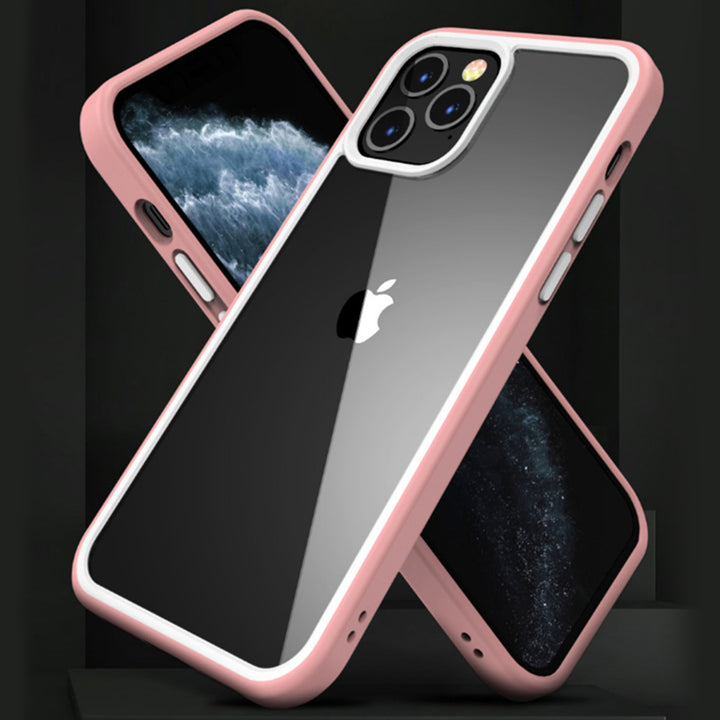 Ultimate protection Pink clear transparent iPhone 12 Pro Cover-fitoorz