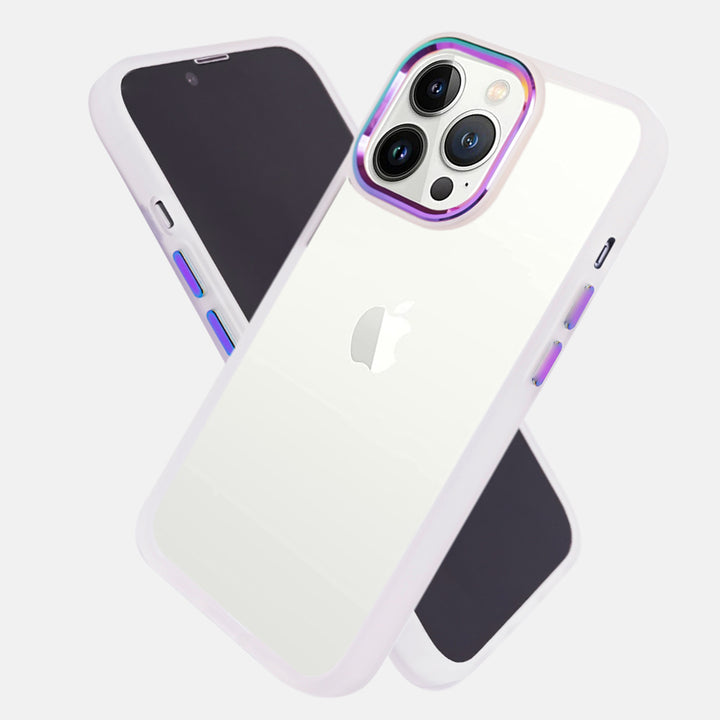 Iridescent Metal Camera Protection iPhone 13 Pro Max Case-fitoorz