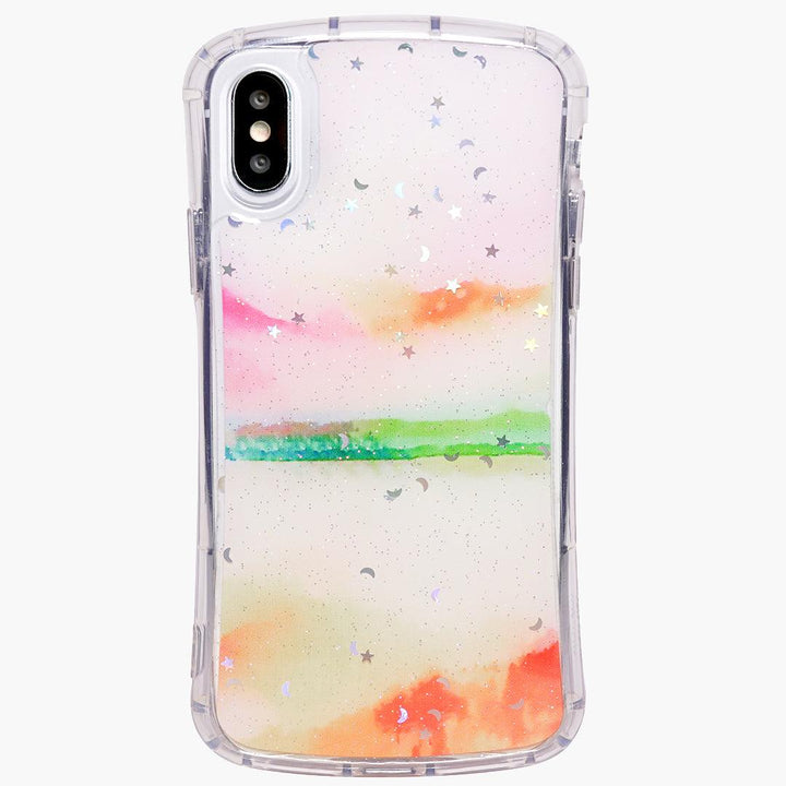 Artistic Glitter Gradient Soft iPhone XS Case - Fitoorz