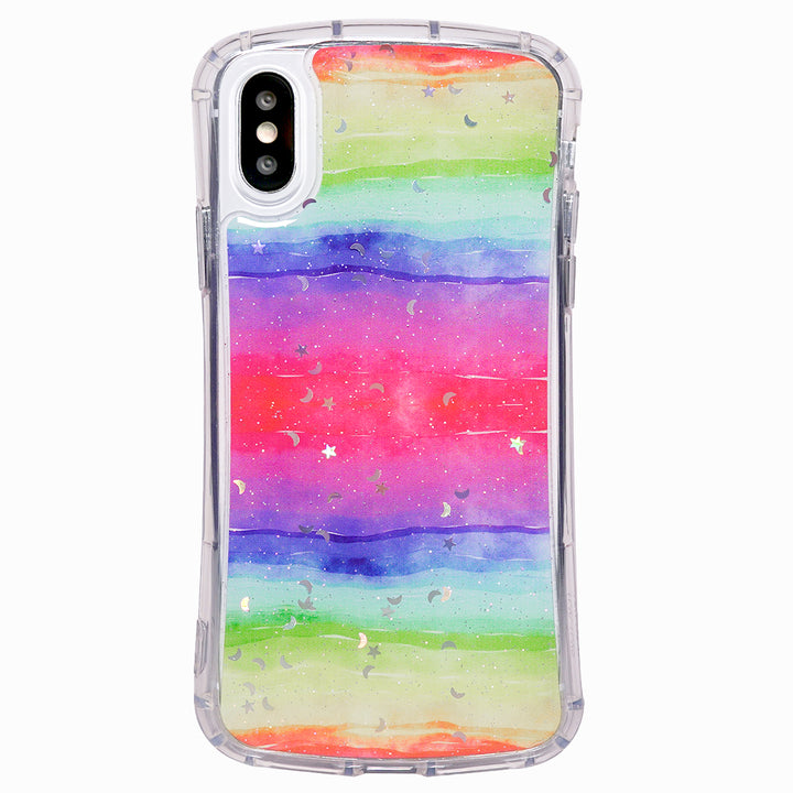 Rainbow Glitter Gradient Soft iPhone XR Cover-fitoorz