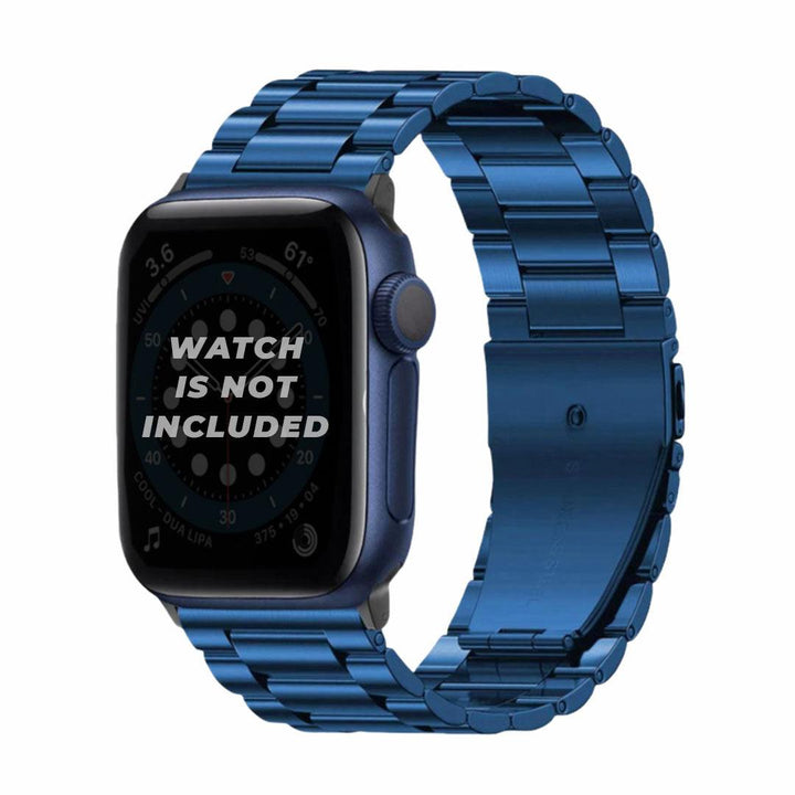 Blue Stainless Steel Bracelet Apple Watch Band 42/44/45mm - Fitoorz