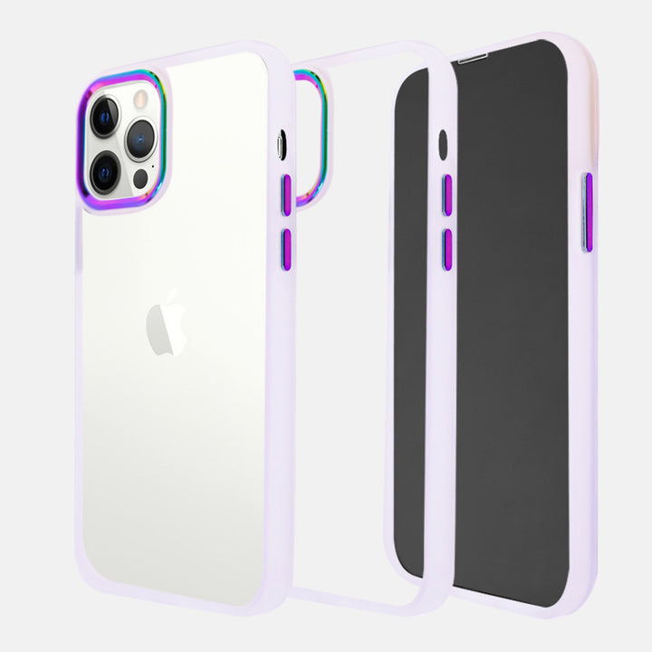 Iridescent Metal Camera Protection iPhone 12 Pro Cover-fitoorz