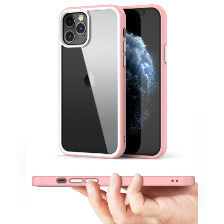 Ultimate protection Pink clear transparent iPhone 12 Pro Max Cover-fitoorz