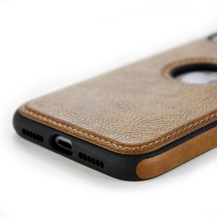 Leather Finish Logo Cut iPhone 13 Cover-fitoorz