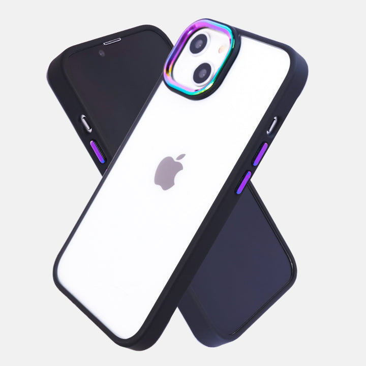 Iridescent Metal Camera Protection iPhone Case-fitoorz