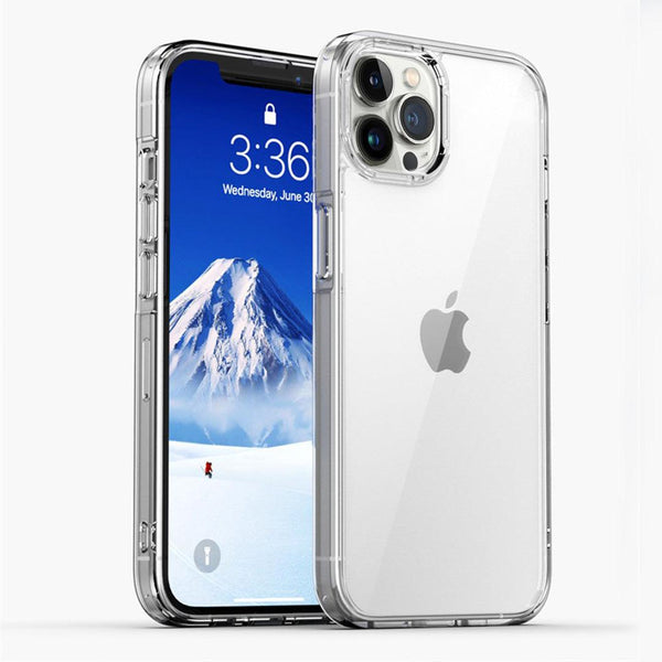 Crystal Clear Back Glass iPhone 13 Pro Max Case - Fitoorz