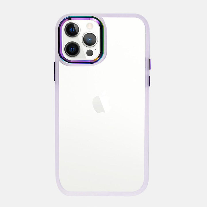 Iridescent Metal Camera Protection iPhone Case-fitoorz