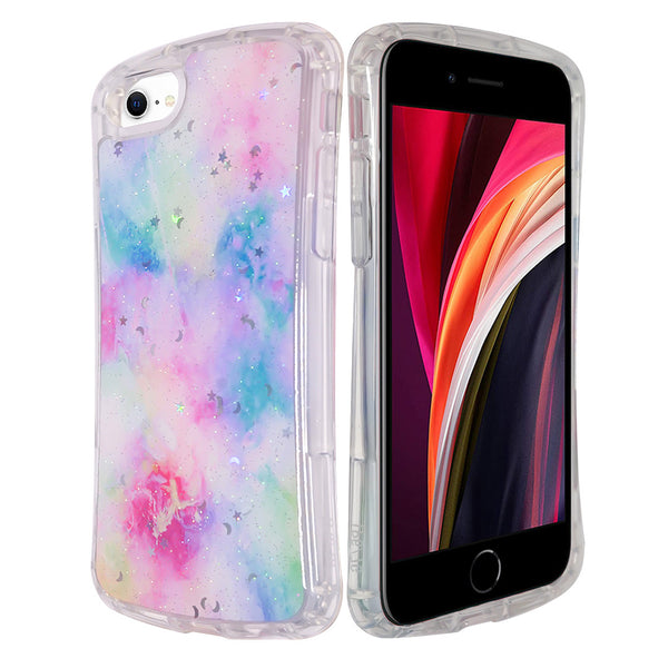 Nebula Glitter Gradient Soft iPhone 8 Case-fitoorz