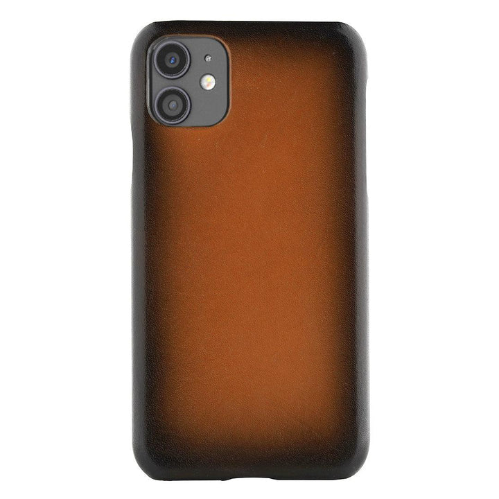 Handcrafted Tanned Brown Leather Case for iPhone 11 - Fitoorz