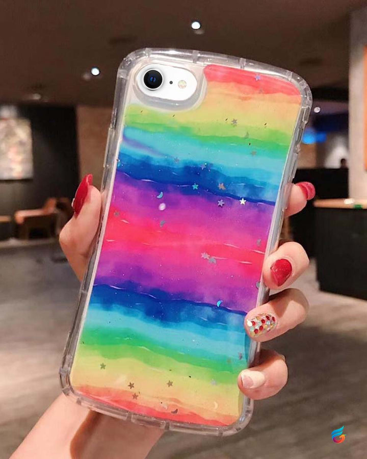 Rainbow Glitter Gradient for iPhone 7 Mobile Phone cover