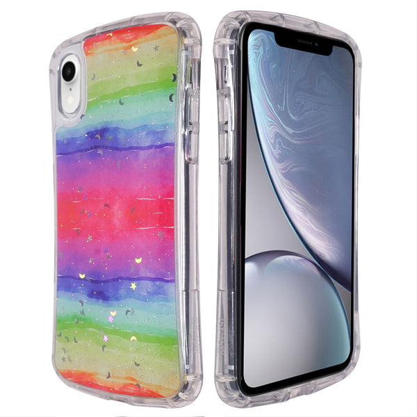 Rainbow Glitter Gradient Soft iPhone XR Cover-fitoorz