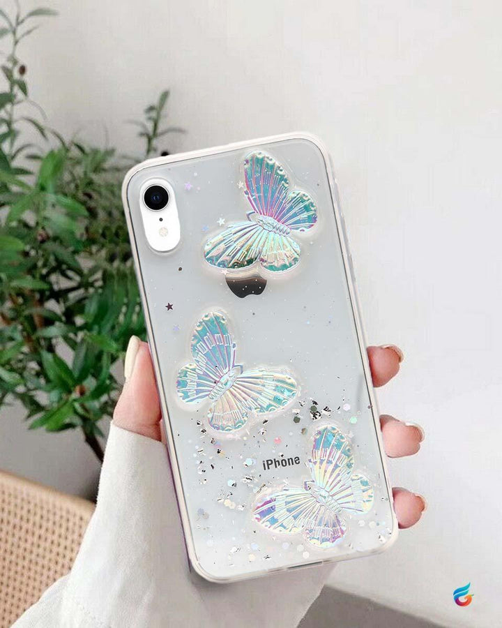 Cute Butterfly Bling Glitter Case for iPhone XR - Fitoorz