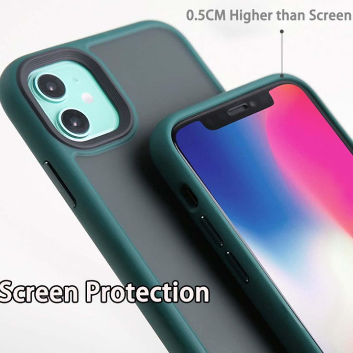 Green Hybrid Matte Silicon Transparent Case for iPhone 11 - Fitoorz