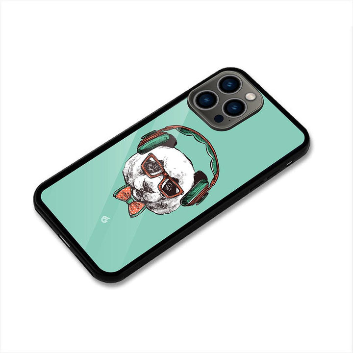 Dog with headphones Cute Pastel Glass Case for iPhone - Fitoorz