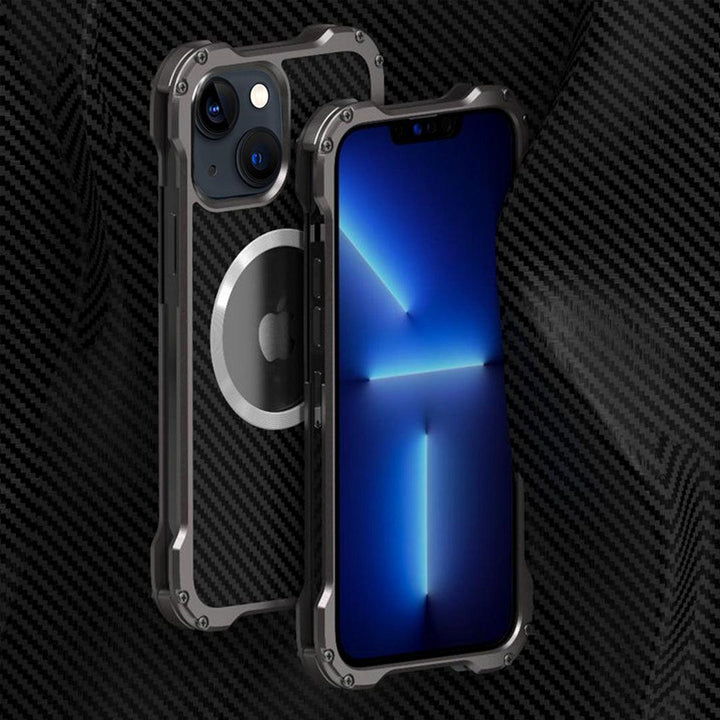 Aluminum Carbon Fiber iPhone 12 Cover- Fitoorz