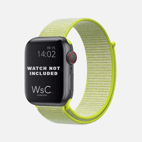 Neon Green Nylon Sports Loop iWatch Strap for 38/40/41mm