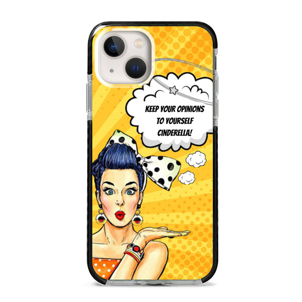 Keep Your Opinions To Yourself Retro Pop 1.5 Art iPhone Case