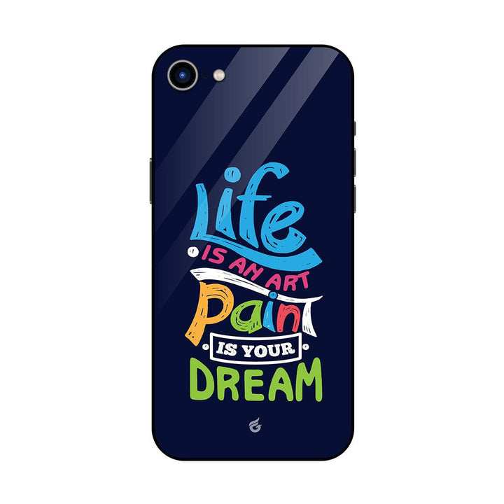 Colorful Inspirational Life Quotes Glass Case for iPhone - Fitoorz