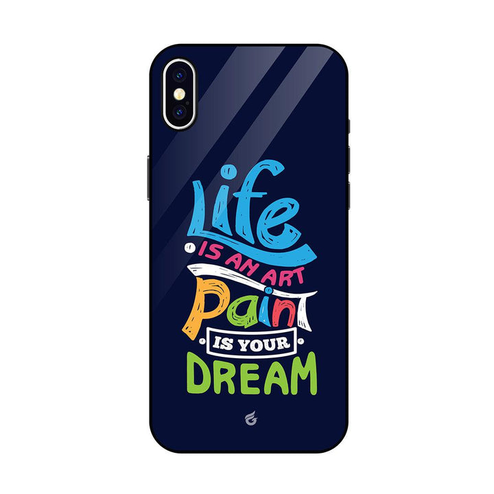 Colorful Inspirational Life Quotes Glass Case for iPhone - Fitoorz