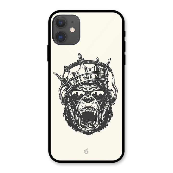 Dark Monkey Sketch with Crown For iPhone Case