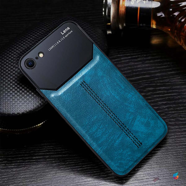 Slim Soft Leather Grip with Lens Shield for iPhone 7 mobile phone cover