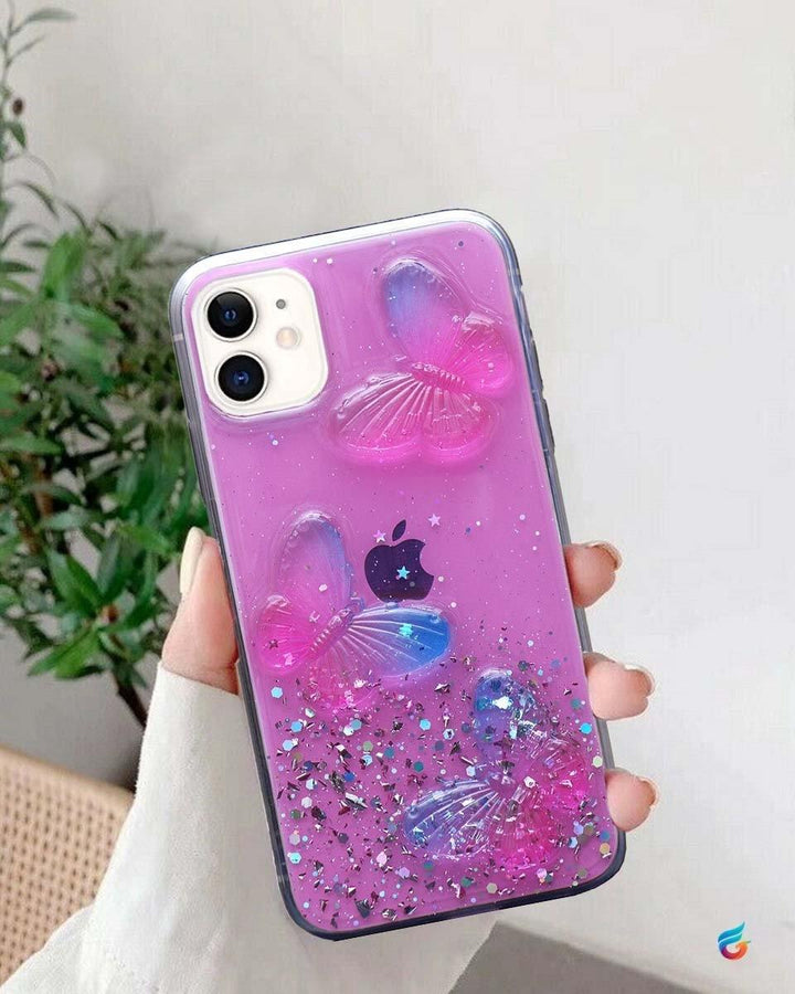 Cute Butterfly Bling Glitter Case for iPhone XR - Fitoorz