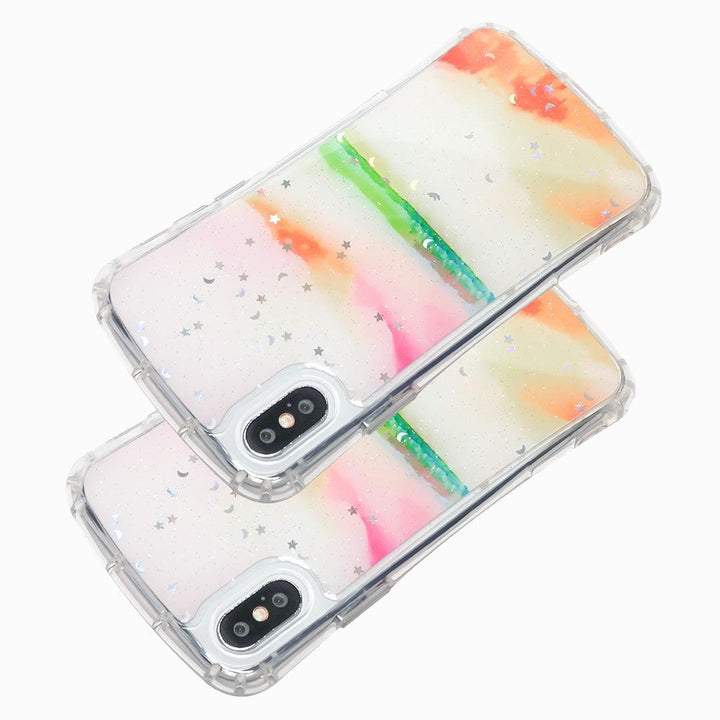 Artistic Glitter Gradient Soft iPhone XS Case - Fitoorz