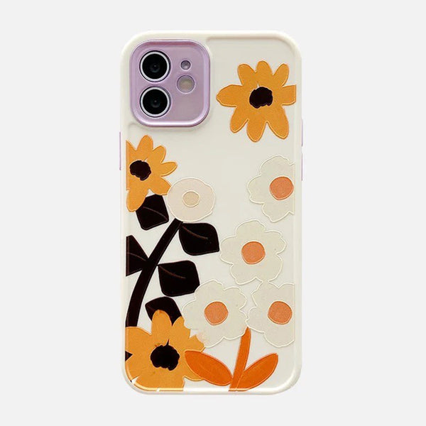 Yellow Floral Design Case for iPhone 11