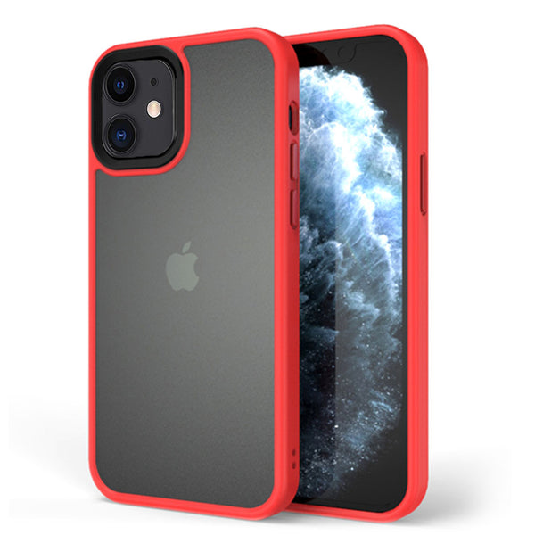 Red Matte Hybrid Silicon Case for iPhone 11