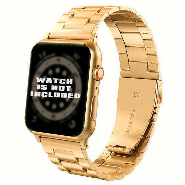 Gold Stainless Steel Bracelet Apple Watch Band 42/44/45mm - Fitoorz