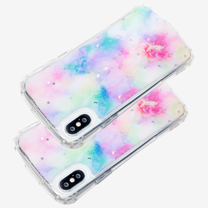Nebula Glitter Gradient Soft iPhone XR Cover-fitoorz