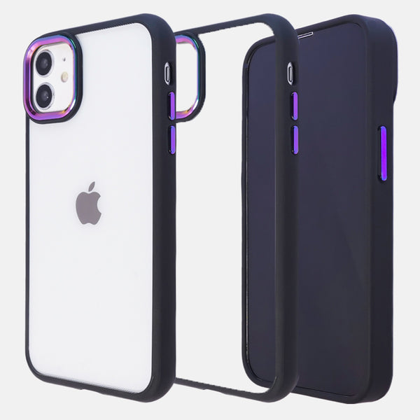 Iridescent Metal Camera Protection iPhone 12 Cover-fitoorz