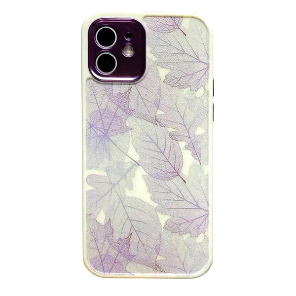 Purple Leaf Case for iPhone 12