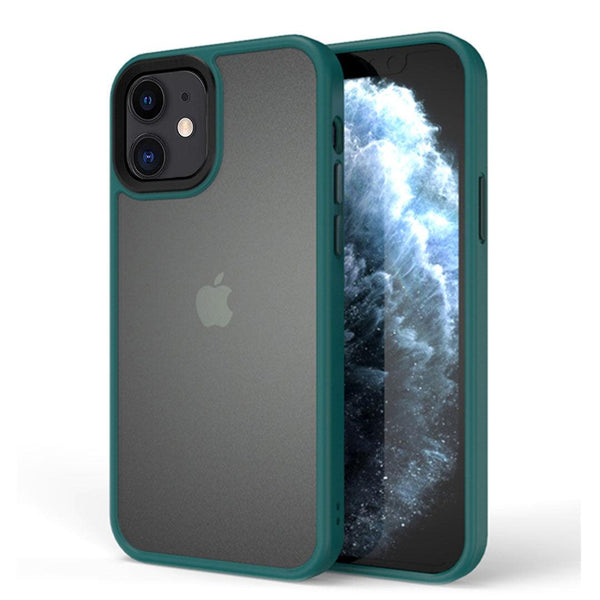Green Hybrid Matte Silicon Transparent Case for iPhone 11 - Fitoorz