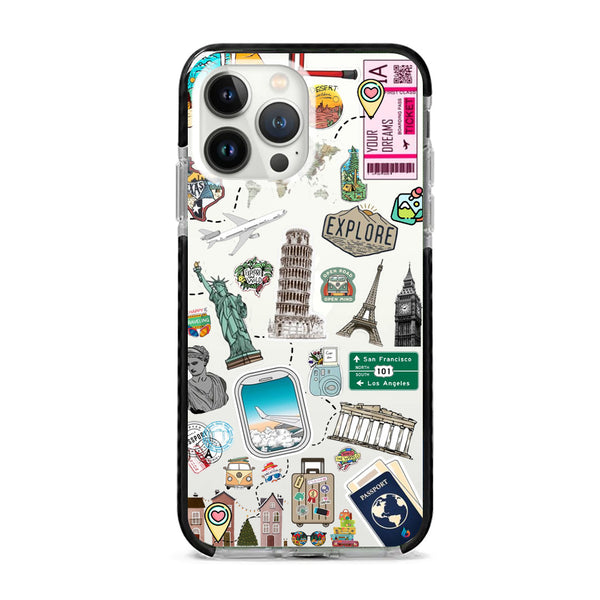 Travel around the world iPhone case