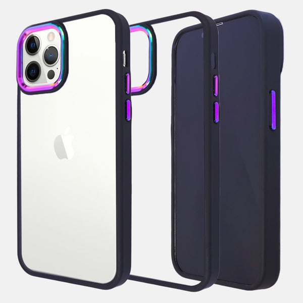 Iridescent Metal Camera Protection iPhone 12 Pro Cover-fitoorz