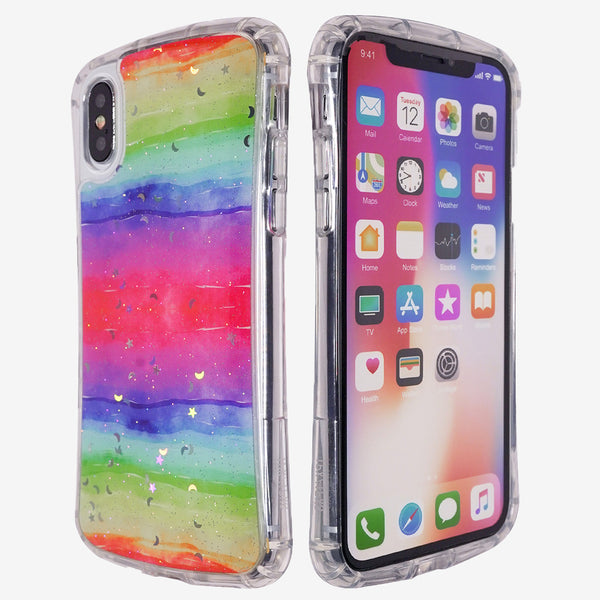 Rainbow Glitter Gradient Soft iPhone Case for iPhone x